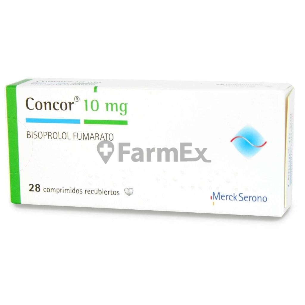 Concor 10 mg x 28 comprimidos Farmex-BanMedica-Persistente